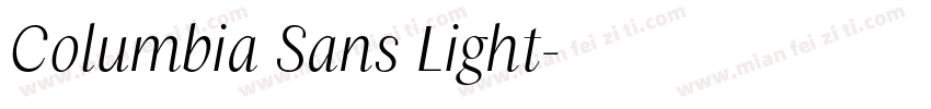 Columbia Sans Light字体转换